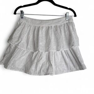 Altar’d State White Eyelet Mini Skirt - Size Medium